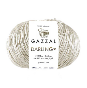Пряжа Gazzal Darling №561 кремовый (100% вискоза) 100 г, 315 м 561 фото