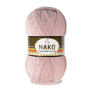 Пряжа Nako Superlambs Special №1852 пудра-меланж (напіввовна) 100 г, 200 м 1852 фото