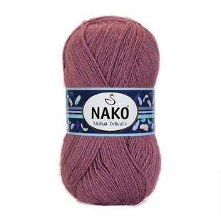 Пряжа Nako Mohair Delicate №327 пыльная роза (полушерсть) 100 г, 500 м 327 фото
