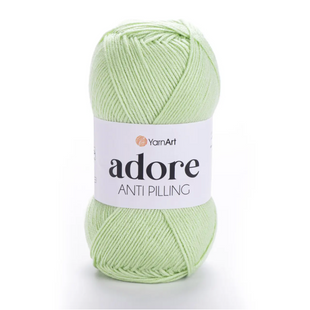 Пряжа Yarnart Adore (Адор) №359 світло зелений колір - акрилова для в'язання гачком и спицями 359 фото