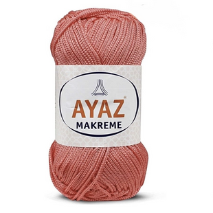 Пряжа Ayaz Makreme №3246 персиковий, пряжа макраме, для сумок та декору 3246 фото