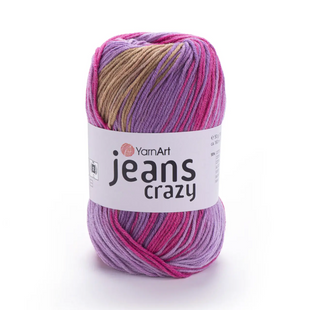 Пряжа Yarnart Jeans Crazy №8217 полухлопок, секционного окрашевания, нитки для вязания 8217 фото
