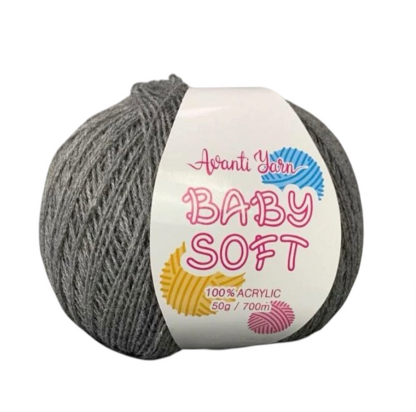 Пряжа Avanti Yarn Baby Soft №С039 серый (акрил) 50 г, 700 м С039 фото Пряжа Avanti Yarn Baby Soft №С039 серый (акрил) 50 г, 700 м С039 фото