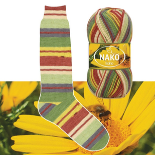 Пряжа Nako Boho Desen №82167 (шкарпеткова пряжа) 100 г, 400 м 82167 фото