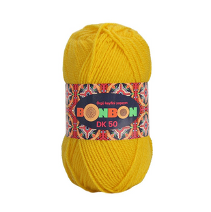 Пряжа Nako Bonbon Dk 50 №98217 жовтий (акрил) 50 г, 145 м 98217 фото