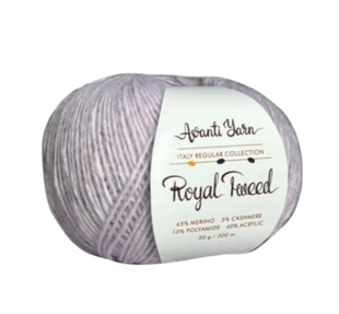Пряжа Avanti Yarn ROYAL TWEED №621 світла лаванда, пряжа твідова з кашемиром, нитки для в'язання гачком и спицями 621 фото