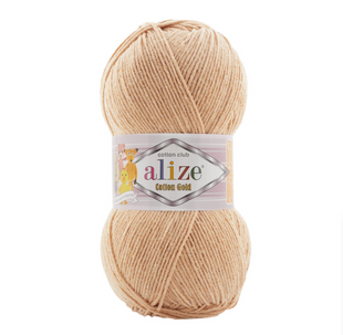 Пряжа Alize Cotton Gold (Котон Голд) №964 персик меланж, бавовна, нитки для в'язання 964 фото