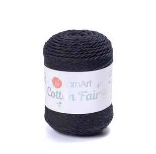 Пряжа YarnArt Cotton Fair 8/4 №5594 черный (хлопковая) 50 г, 160 м 5594 фото