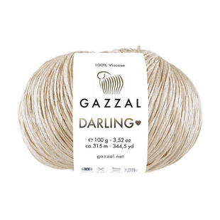 Пряжа Gazzal Darling №562 светлый беж (100% вискоза) 100 г, 315 м 562 фото