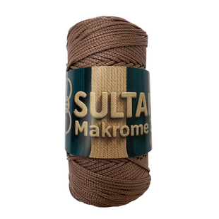 Пряжа Sultan MAKROME (Султан Макраме) №038 світло-коричневий пряжа для сумок макраме, нитки для в'язання спицями та гачком 038 фото