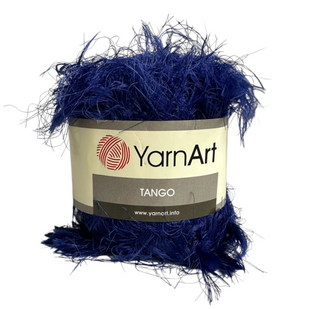 Пряжа Yarnart TANGO №536 темно-синій, пряжа фантазійна, для ручного в'язання спицями та гачком 536 фото