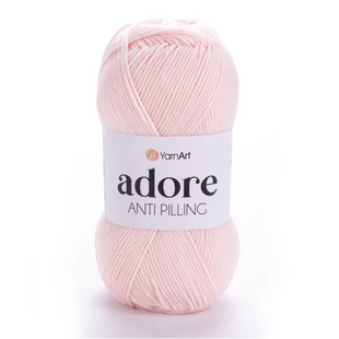 Пряжа Yarnart Adore (Адор) №360 пастельно-рожевий колір - акрилова для в'язання гачком и спицями 360 фото