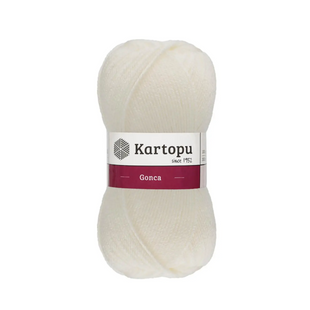 Пряжа Kartopu Gonca (Гонка) №019 молочний, 100% акрил нитки для в'язання 19 фото