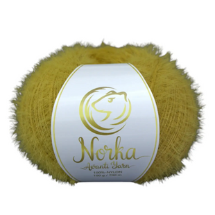 Пряжа Avanti Yarn Norka (Норка) №888 охра, нейлон нитки для в'язання спицями і гачком 888 фото