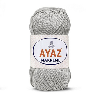 Пряжа Ayaz Makreme №4079 світло-сірий, пряжа макраме, для сумок та декору 4079 фото