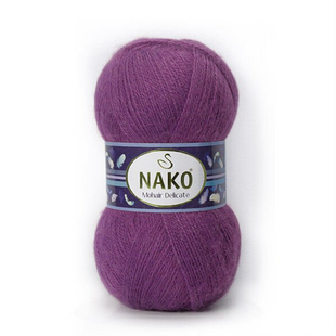 Пряжа Nako Mohair Delicate №1048 сиреневый (полушерсть) 100 г, 500 м 1048 фото