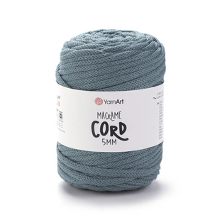 Пряжа Yarnart Macrame Cord 5 мм №795 джинс, напівбавовна, нитки для плетіння макраме 795 фото