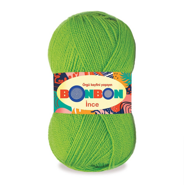 Пряжа Nako Bonbon Ince №98401 салатовий (акрил) 100 г, 300 м 98401 фото Пряжа Nako Bonbon Ince №98401 салатовий (акрил) 100 г, 300 м 98401 фото