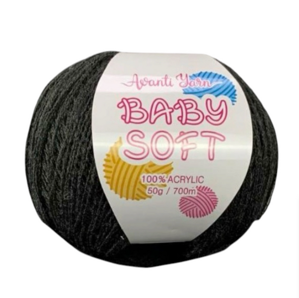 Пряжа Avanti Yarn Baby Soft №С044 темно-серый (акрил) 50 г, 700 м С044 фото Пряжа Avanti Yarn Baby Soft №С044 темно-серый (акрил) 50 г, 700 м С044 фото