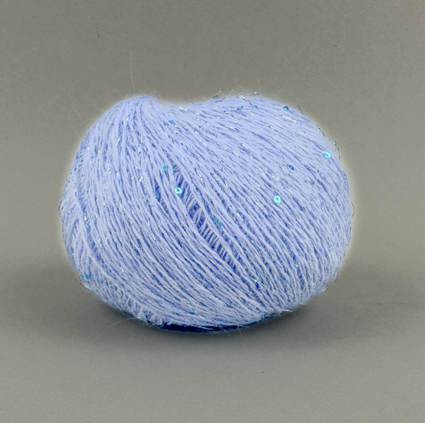 Пряжа Avanti Yarn Angora Premium (Ангора Премиум) №EF49/2027 светло-синий, ангора с люрексом и пайетками EF49/2027 фото