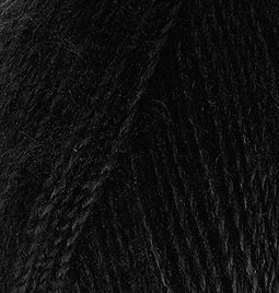 Пряжа Alize Angora Real 40 (Ангора Реал 40) №60 чорний, напіввовна, нитки для в&rsquo;язання 60 фото