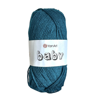 Пряжа Yarnart Baby №850 петроль - дитяча, для в'язання спицями і гачком 850 фото