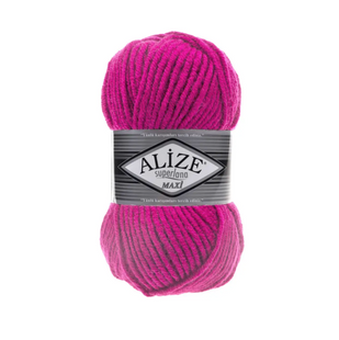 Пряжа Alize Superlana Maxi (Суперлана Макси) №149 малиновый, нитки толстые для вязания 149 фото