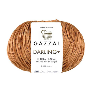 Пряжа Gazzal Darling №563 кемел (100% вискоза) 100 г, 315 м 563 фото