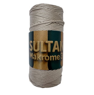 Пряжа Sultan MAKROME (Султан Макраме) №030 пісок пряжа для сумок макраме, нитки для в'язання спицями та гачком 030 фото