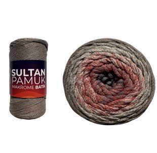 Пряжа Sultan Pamuk Makrome Batik №202 світло-коричневий (макраме) 250 г 225 м 202 фото