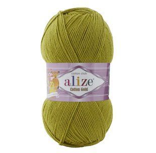 Пряжа Alize Cotton Gold (Котон Голд) №193 зелений, бавовна, нитки для в'язання 193 фото