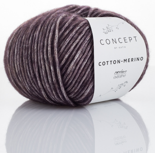Пряжа Katia Cotton-Merino №134 світлий баклажан (бавовна, мериносова вовна) 105 м, 50 г 134 фото