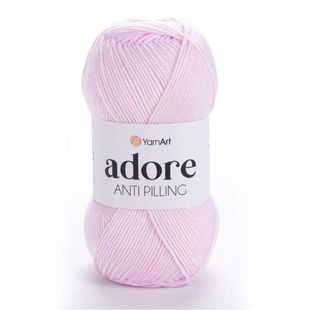 Пряжа Yarnart Adore (Адор) №361 ніжно-рожевий колір - акрилова для в'язання гачком и спицями 361 фото