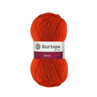 Пряжа Kartopu Gonca (Гонка) №263 цегла, 100% акрил нитки для в'язання 263 фото