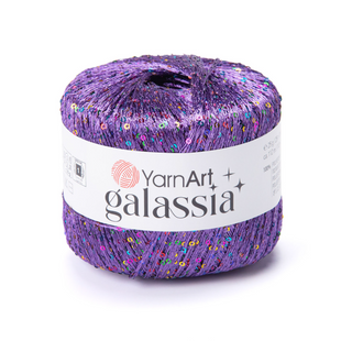 Пряжа YarnArt GALASSIA (Галасия) №5803 фиолетовый пайетка разноцветная (Пряжа с пайеткой, для вязания) 5803 фото