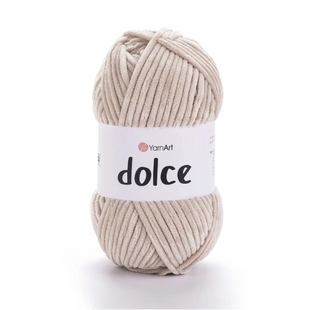 Пряжа Yarnart Dolce №771 світлий беж - плюшева, велюр для в'язання спицями і гачком 771 фото