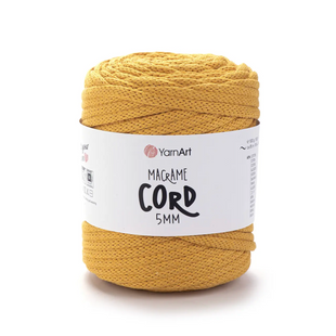 Пряжа Yarnart Macrame Cord 5 мм №796 жовток, напівбавовна, нитки для плетіння макраме 796 фото