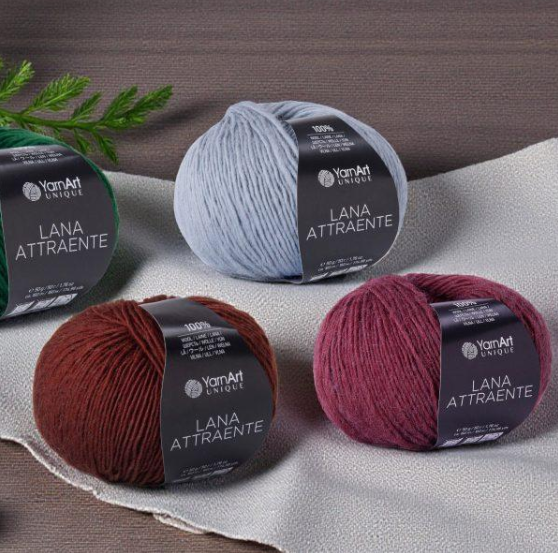 Пряжа YarnArt Lana Attraente №6629 сиреневый , 100% шерсть, для ручной вязки спицами и крючком 6629 фото