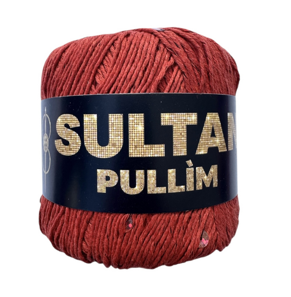 Пряжа Sultan PULLIM (Султан Пуллім) №3506 теракот паєтка в тон, пряжа бавовна з паєткою, нитки для в'язання спицями та гачком 3506 фото Пряжа Sultan PULLIM (Султан Пуллім) №3506 теракот паєтка в тон, пряжа бавовна з паєткою, нитки для в'язання спицями та гачком 3506 фото