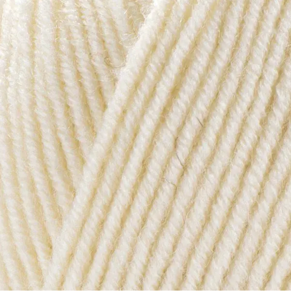 Пряжа Yarnart Super Merino №256 молочний, вовна з акрилом нитки для в'язання спицями та гачком 256 фото