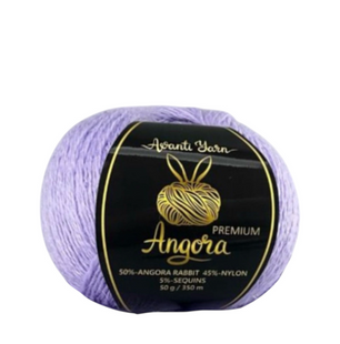 Пряжа Avanti Yarn Angora Premium №SF31-01 фіолетовий (ангора, нейлон, паєтки) 100 г, 500 м SF31-01 фото