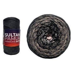 Пряжа Sultan Pamuk Makrome Batik №204 графіт (макраме) 250 г 225 м 204 фото