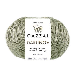 Пряжа Gazzal Darling №564 сухая полынь (100% вискоза) 100 г, 315 м 564 фото