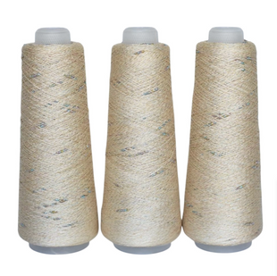 Пряжа Infinity Yarn VISCO KNOT №42 медовий+мультіколор, пряжа з люрексом, для в'язання гачком и спицями 42 фото