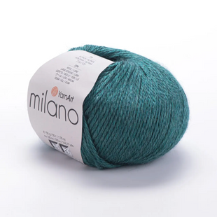 Пряжа YarnArt Milano №873 бірюзовий, альпака з віскозою для в'язання спицями та гачком 873 фото