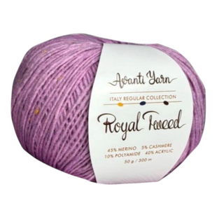 Пряжа Avanti Yarn ROYAL TWEED №623 рожевий, пряжа твідова з кашемиром, нитки для в'язання гачком и спицями 623 фото