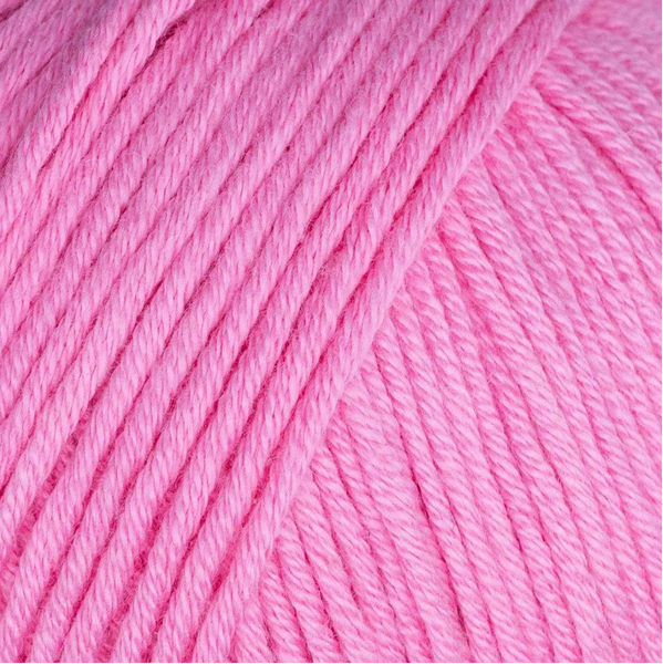 Пряжа Gazzal Baby Cotton XL №3468 розовый цвет, 105м/50гр, 50% хлопок, для ручной вязки спицами и крючком 3468-XL фото