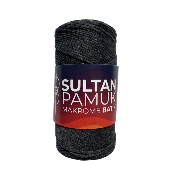 Пряжа Sultan Pamuk Makrome Batik №204 графіт (макраме) 250 г 225 м 204 фото