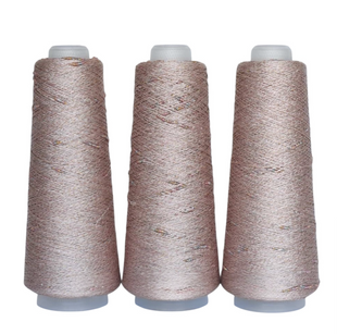 Пряжа Infinity Yarn VISCO KNOT №185 пудра+мультіколор, пряжа з люрексом, для в'язання гачком и спицями 185 фото
