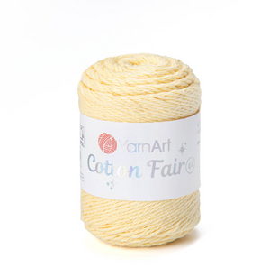 Пряжа YarnArt Cotton Fair 4/4 №5505 светло-желтый (хлопковая) 50 г, 80 м 5505 фото